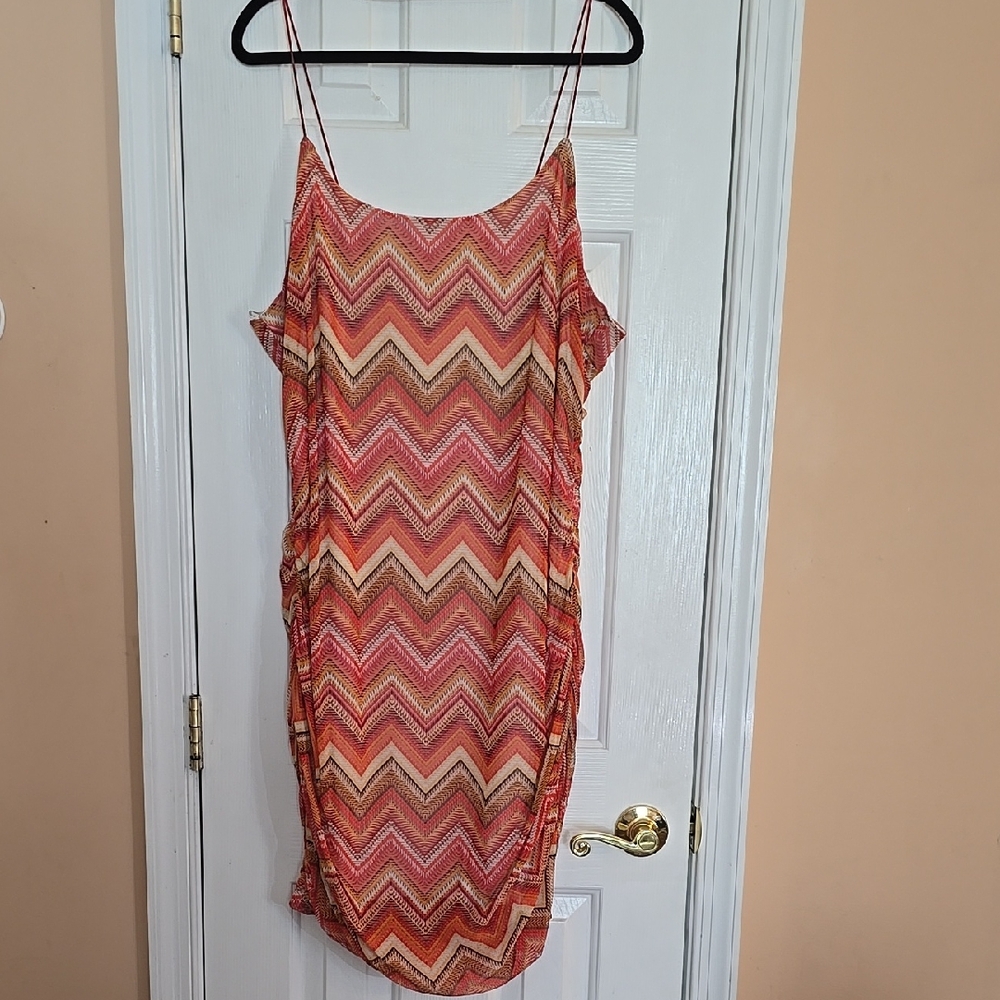 It's Fashion Vibrant Chevron Mini Dress